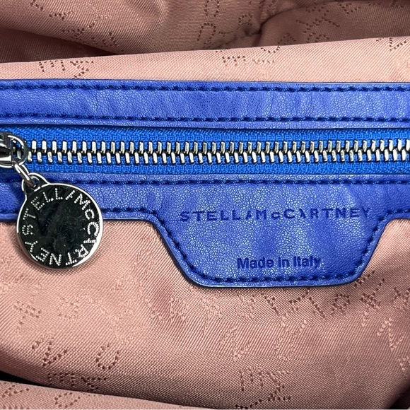 Stella McCartney Falabella Mini Backpack-Blue-Shaggy Deer Faux Suede-Luxury-Boho